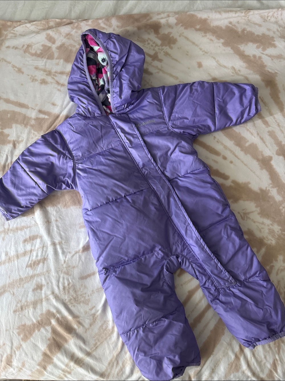 Columbia Purple Infant Hooded Snow One-Piece